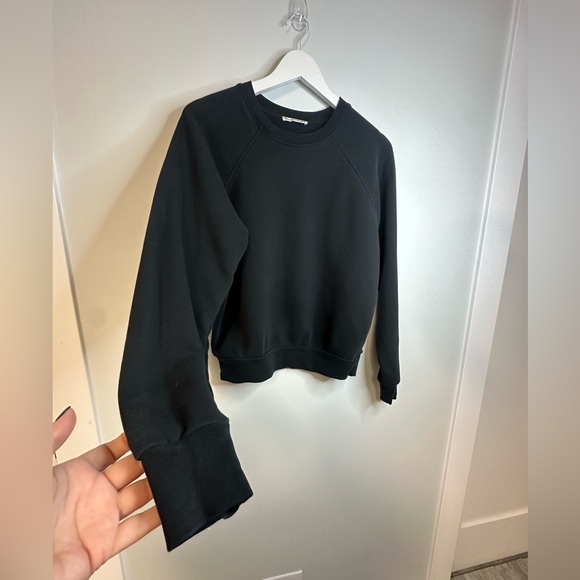 Reformation Jeans Organic Cotton Black Crewneck Sweater Sz XS Recycled Capsule - Picture 14 of 17